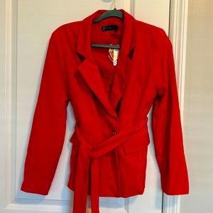 SMALL Brand New NY & CO. Red blazer with tie